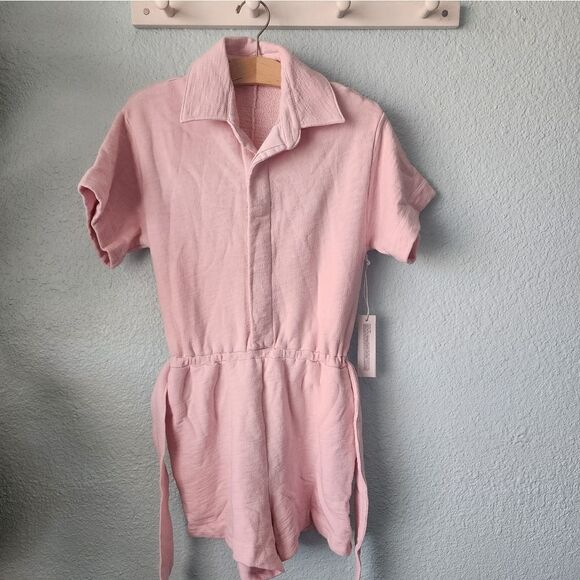STATESIDE French Terry Loop slub short cover up beach Romper - Picture 1 of 10